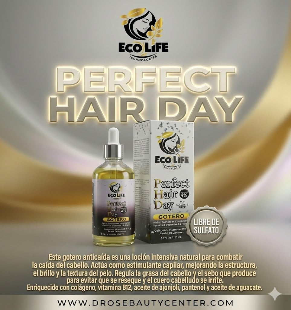 ✨ ECOLIFE TECHNOLOGIES PHD GOTERO ANTICAÍDA 4OZ - MINOXIDIL 4% ✨