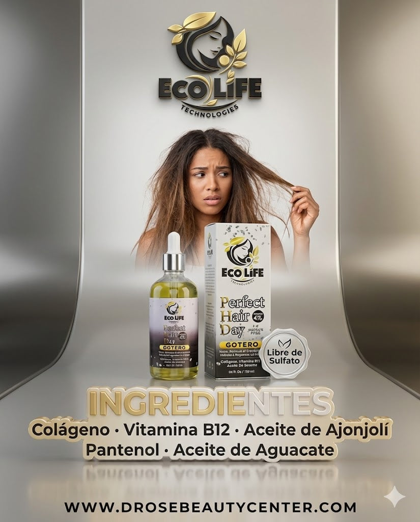 ✨ ECOLIFE TECHNOLOGIES PHD GOTERO ANTICAÍDA 4OZ - MINOXIDIL 4% ✨