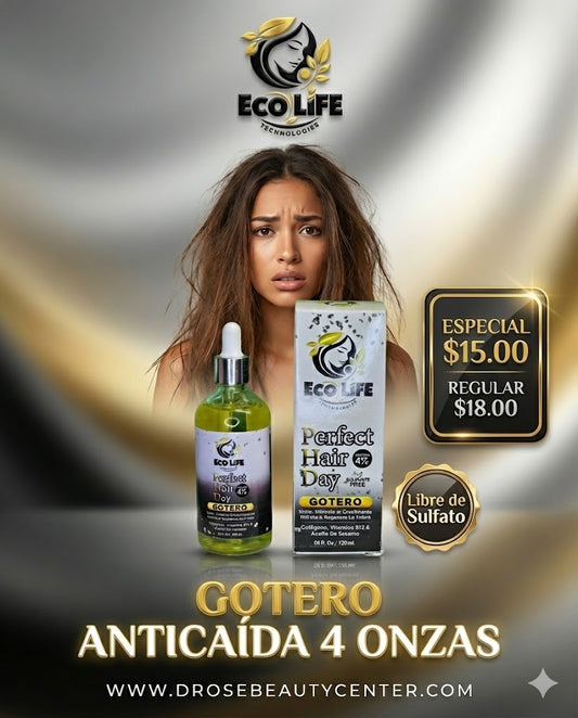 ✨ ECOLIFE TECHNOLOGIES PHD GOTERO ANTICAÍDA 4OZ - MINOXIDIL 4% ✨