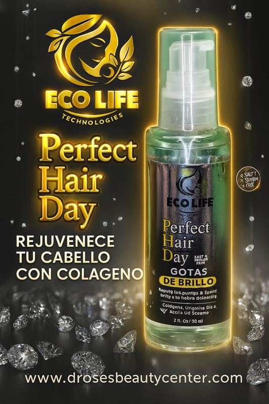 💎 Gotas de Brillo ECOLIFE PHD 2oz – Repara, Hidrata y Brilla tu Cabello