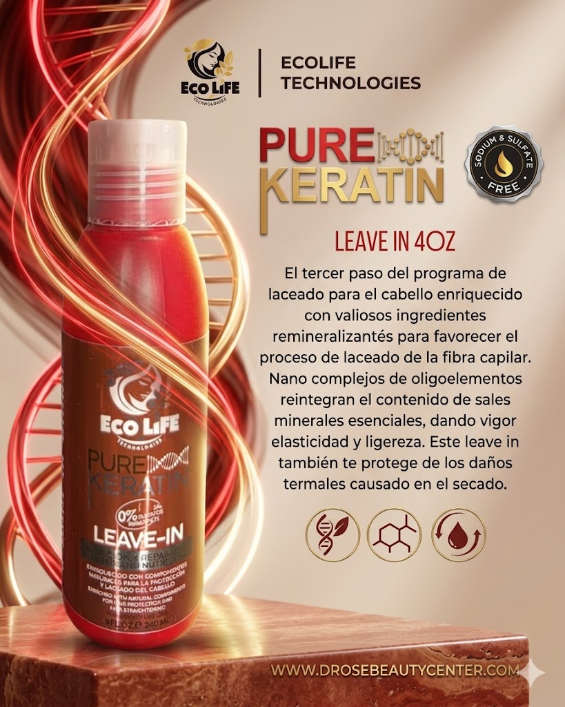 ✨ Pure Keratin Leave-In 4oz – Protección Térmica y Reparación Sin Enjuague ✨