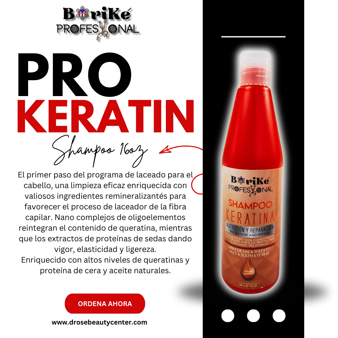 BORIKE PROFESIONAL PRO KERATIN SHAMPOO 16OZ BPKSH16
