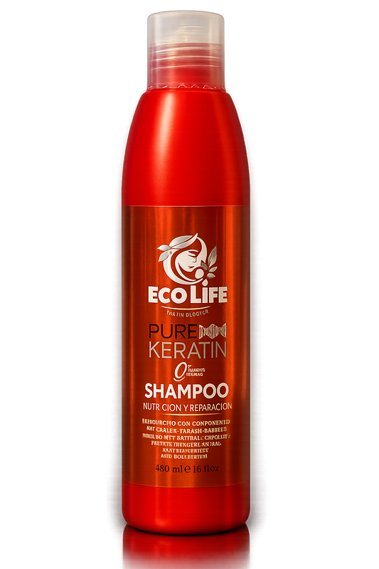 ✨ Pure Keratin Shampoo 16oz – Limpieza Profesional que Repara y Fortalece ✨