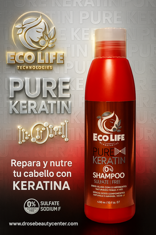 ✨ PURE KERATIN SHAMPOO 16oz – Fórmula libre de sulfato y sodio ✨