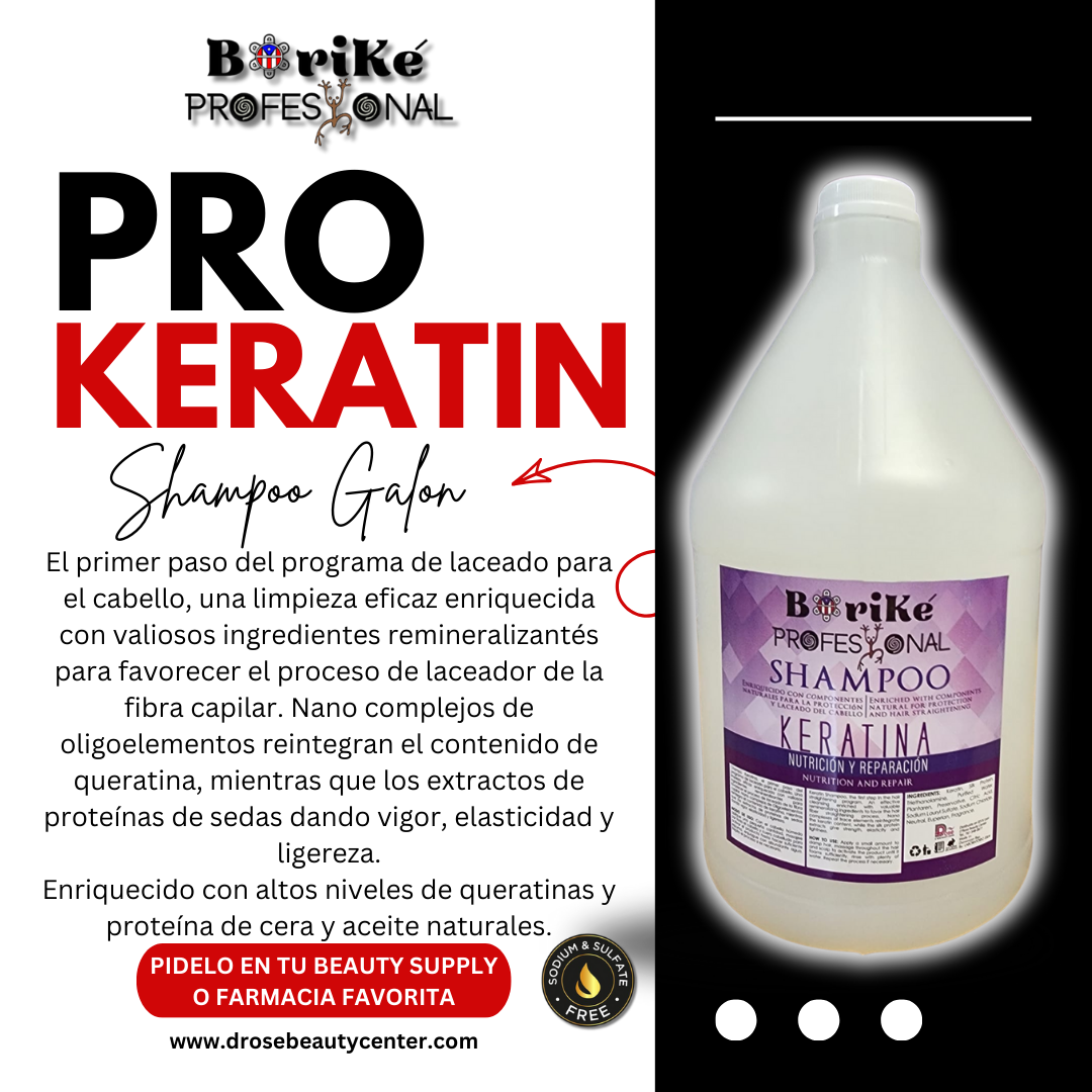 BORIKE PROFESIONAL PRO KERATIN SHAMPOO Y ACONDICIONADOR GALON OFERTA DE 2 ETPKGX2