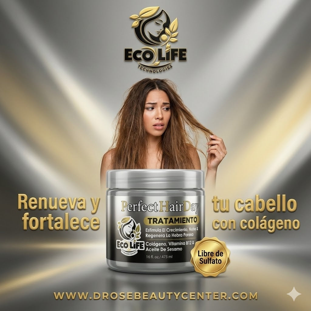 🧴 Ecolife Technologies Perfect Hair Day – Mascarilla Nutritiva 16oz