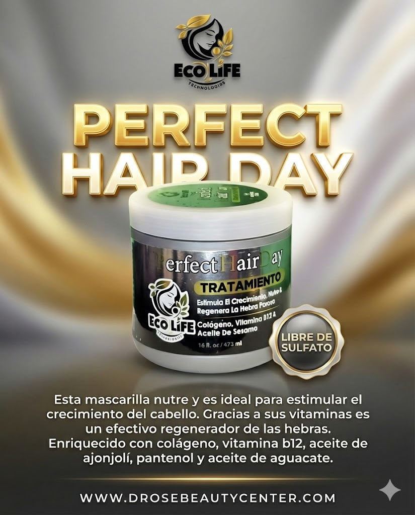 🧴 Ecolife Technologies Perfect Hair Day – Mascarilla Nutritiva 16oz