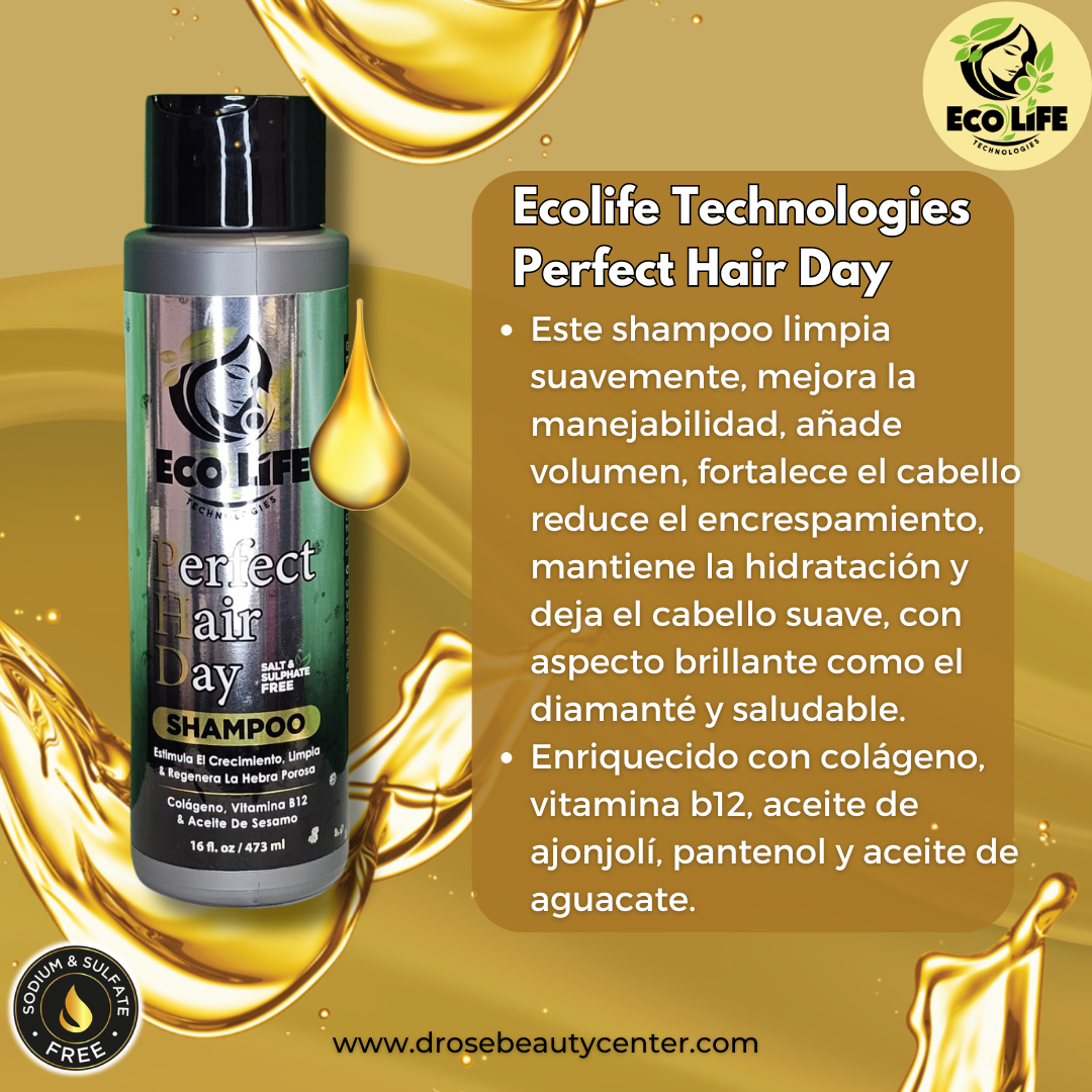 ✨ Ecolife Technologies PHD Shampoo 16oz – Perfect Hair Day ✨