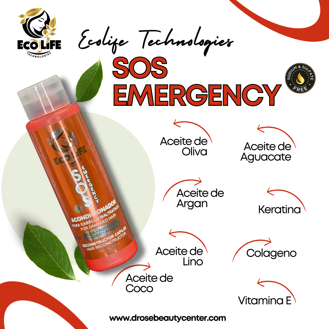 ECOLIFE TECHNOLOGIES SOS EMERGENCY ACONDICIONADOR 16OZ ETSEA16