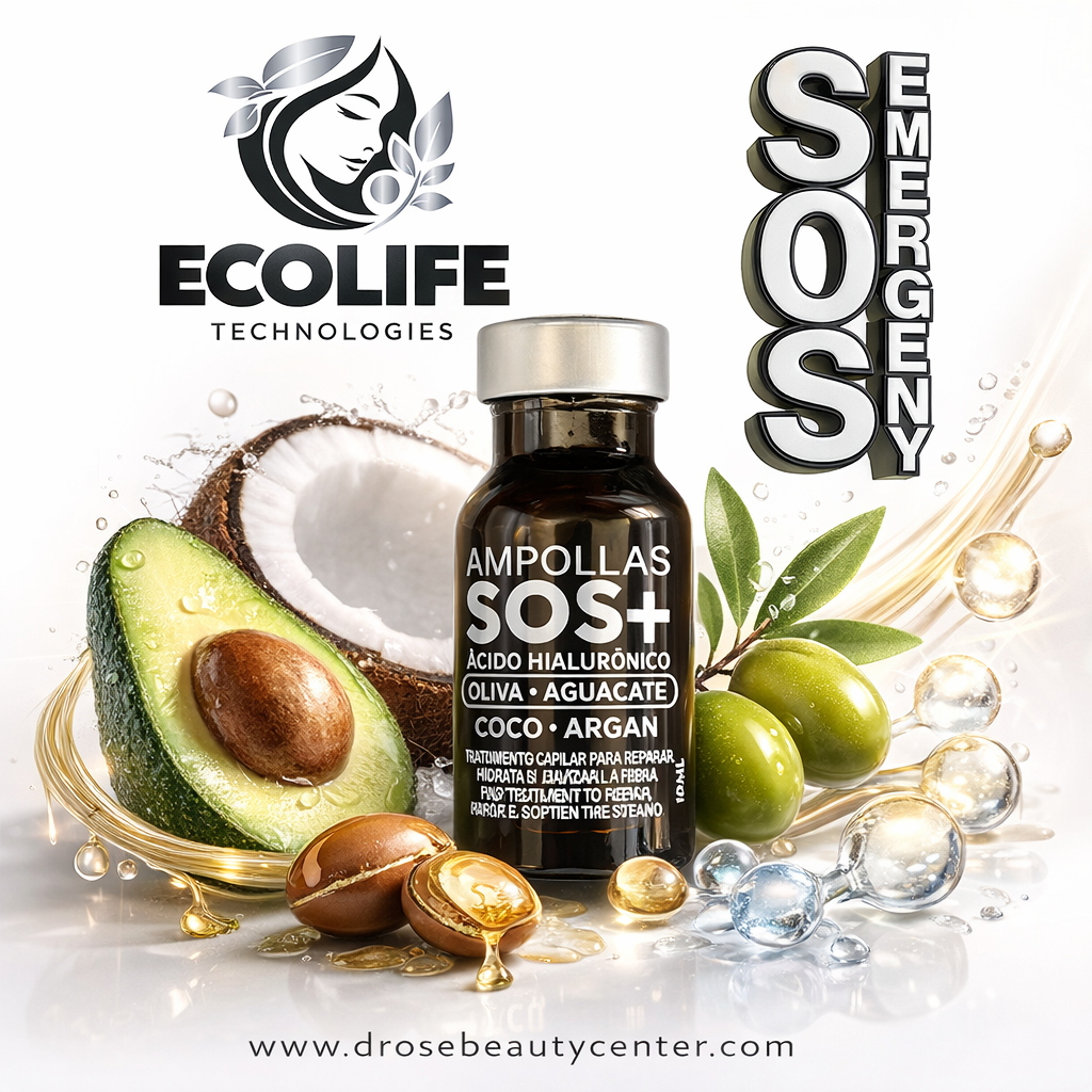 Ecolife Technologies SOS Emergency Ampolla Capilar de Ácido Hialurónico Reparadora Intensiva