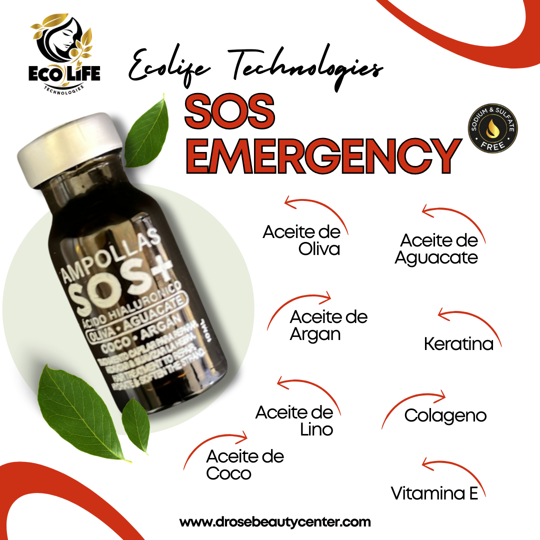 ECOLIFE TECHNOLOGIES SOS EMERGENCY TARTAMIENTO CAPILAR EN AMPOLLA 4OZ ETSEA1