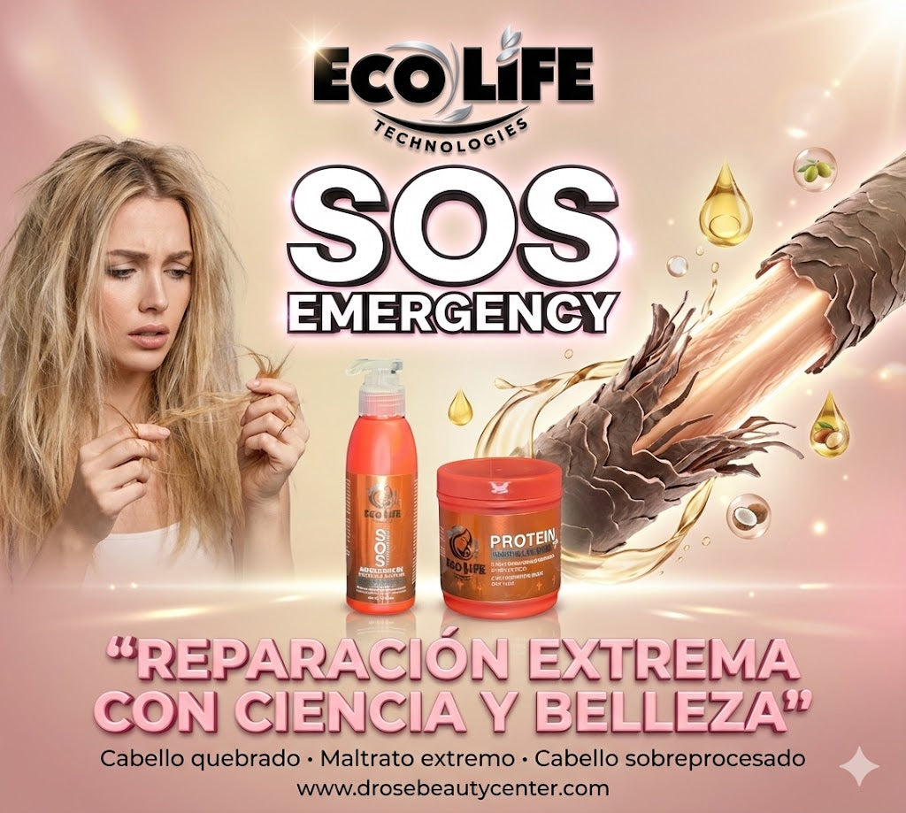 ✨ ECO LIFE SOS EMERGENCY KIT TRATAMIENTO INTENSIVO 2 PIEZAS — Reparación Extrema y Reconstrucción Capilar Profesional ✨