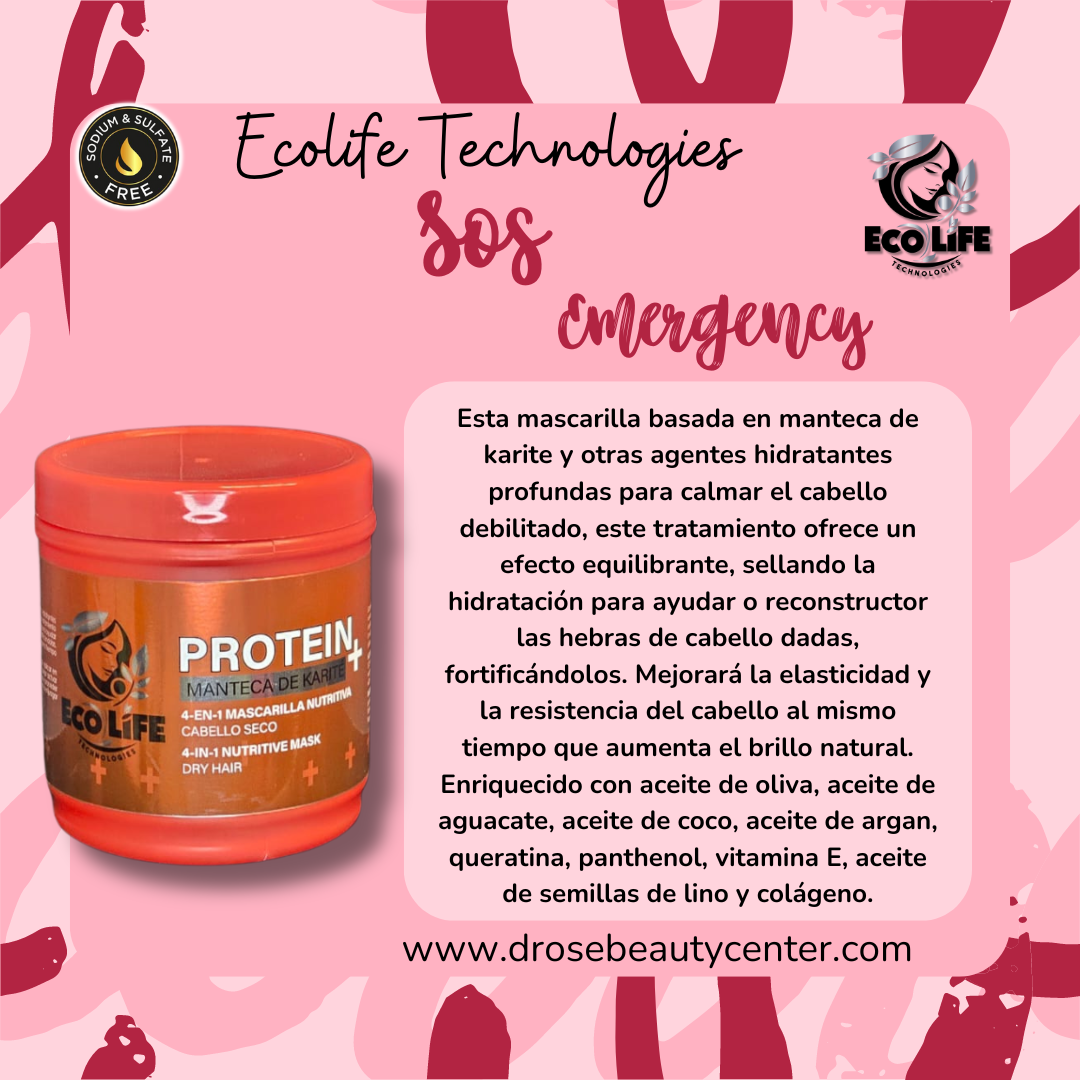 ECOLIFE TECHNOLOGIES SOS EMERGENCY MASCARILLA 4 N 1 8OZ ETSEM4N18