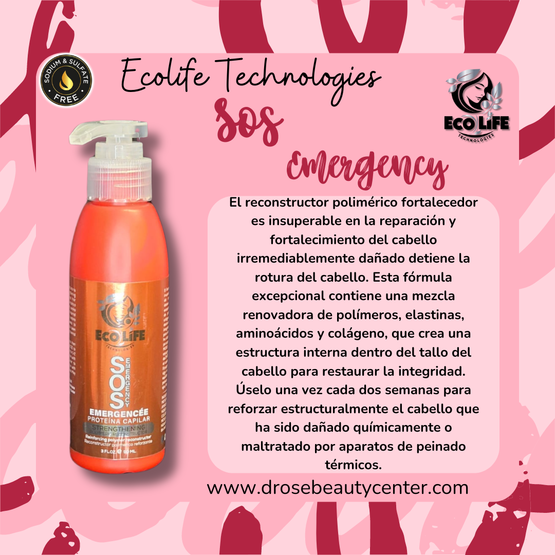 ECOLIFE TECHNOLOGIES SOS EMERGENCY PROTEINA CAPILAR 3OZ ETSEPC3