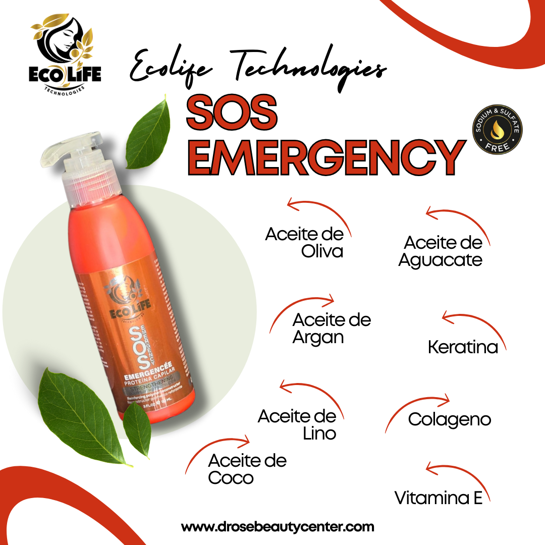 ECOLIFE TECHNOLOGIES SOS EMERGENCY PROTEINA CAPILAR 3OZ ETSEPC3
