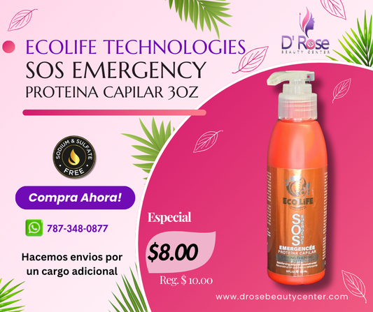 ECOLIFE TECHNOLOGIES SOS EMERGENCY PROTEINA CAPILAR 3OZ ETSEPC3