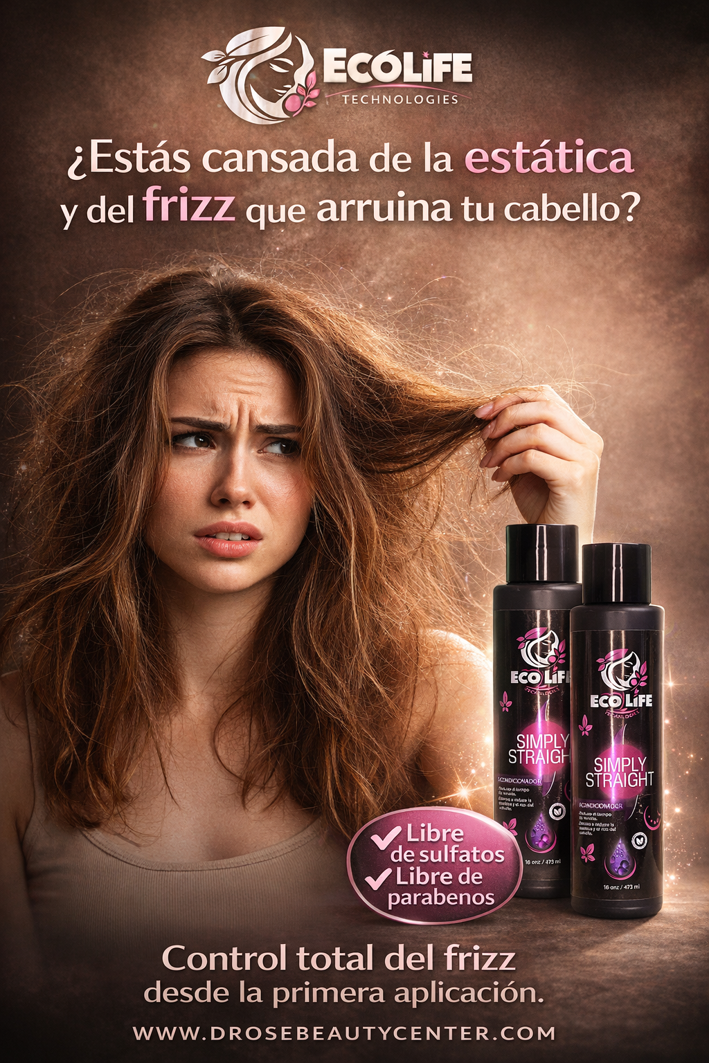 💗 Simply Straight Acondicionador 16 oz – Desenredo, Suavidad y Control del Frizz Prolongado