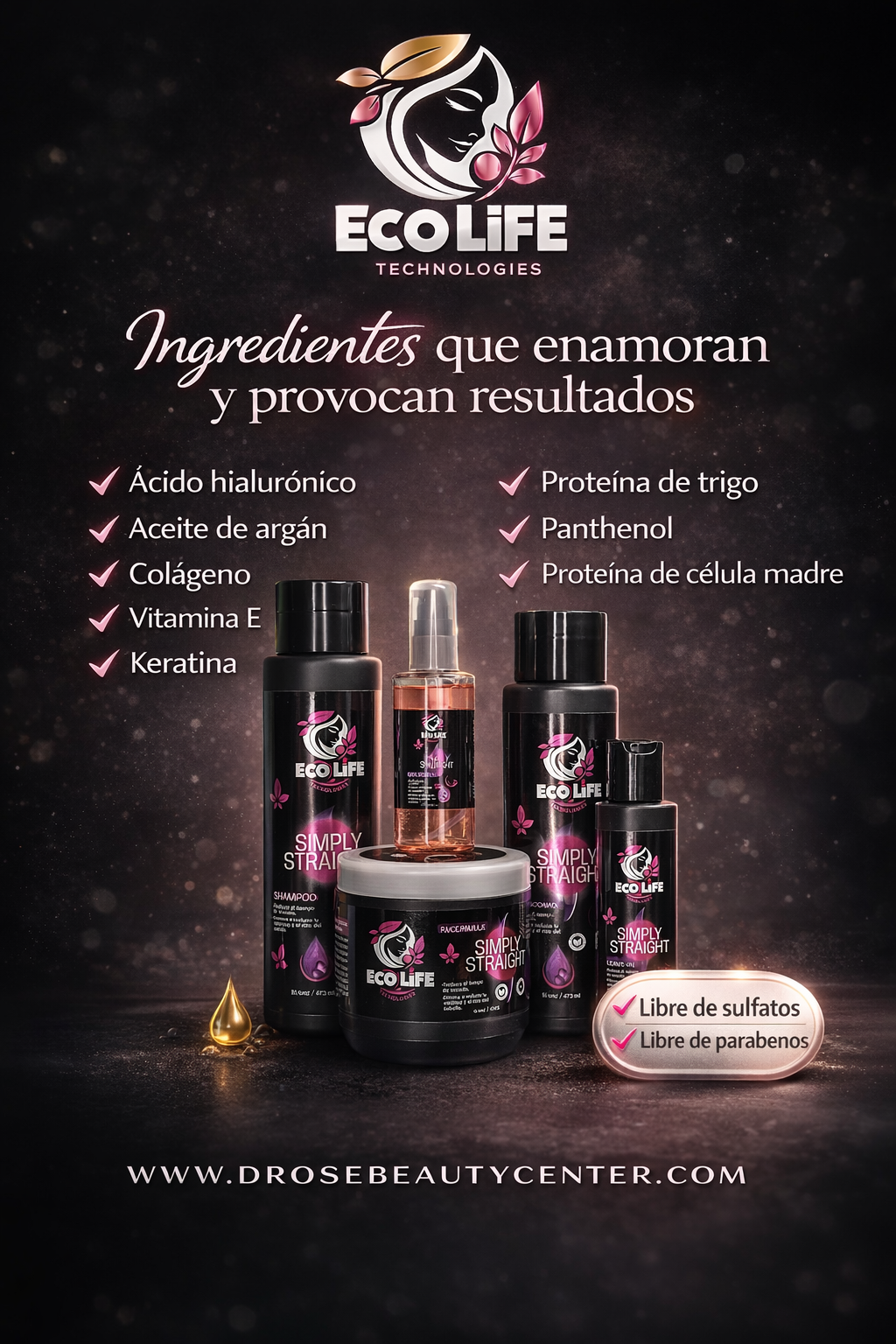 💖✨ Kit Simply Straight Mantenimiento 5PZ + Ampolla SOS GRATIS | Anti-Frizz + Brillo Intenso (Especial $43)