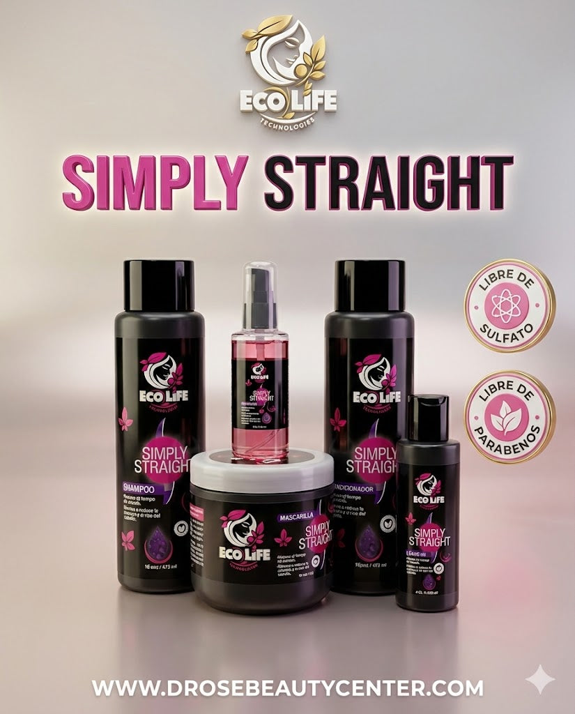 💖✨ Kit Simply Straight Mantenimiento 5PZ + Ampolla SOS GRATIS | Anti-Frizz + Brillo Intenso (Especial $43)