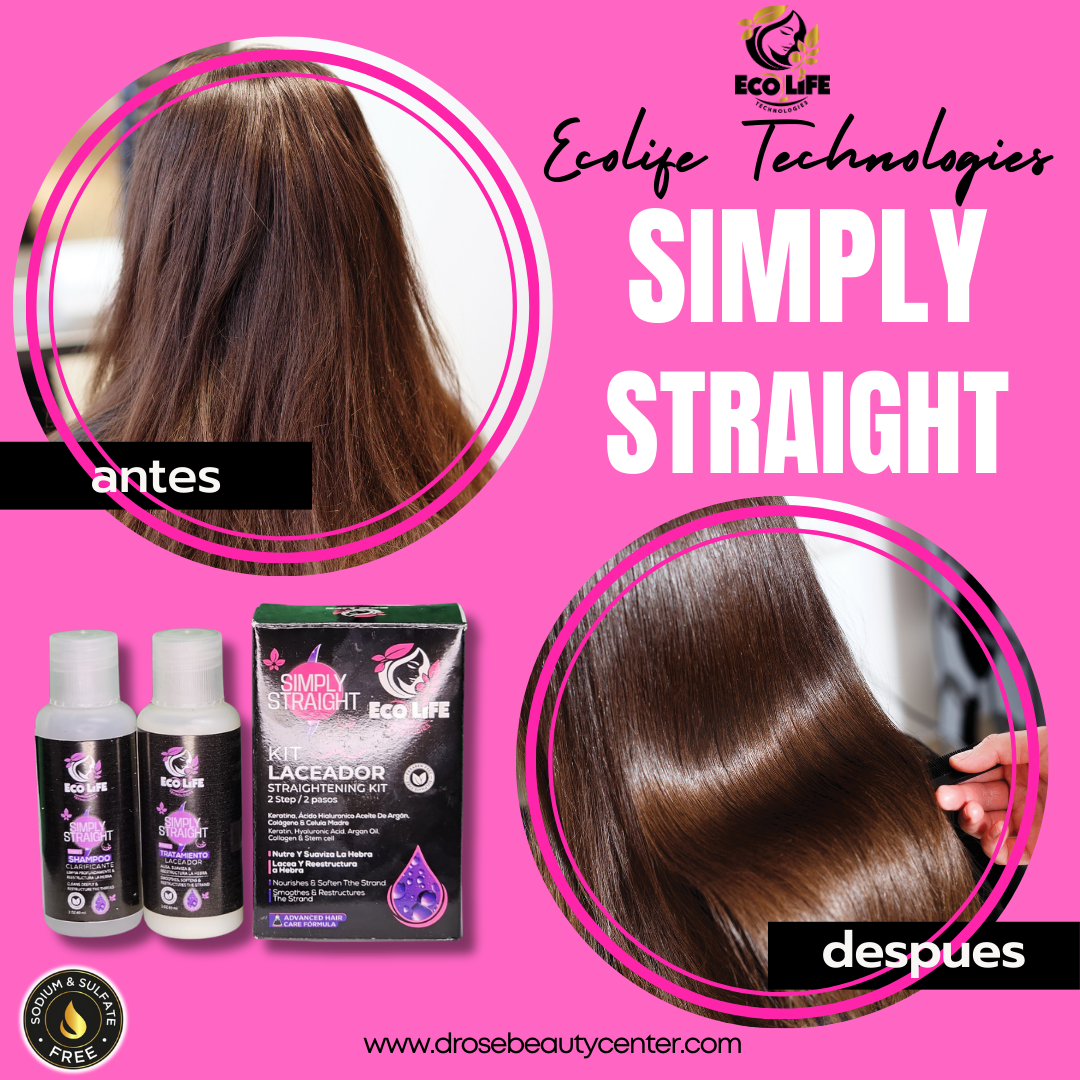 🟣 ECOLIFE TECHNOLOGIES SIMPLY STRAIGHT KIT LACEADOR 2OZ 🟣