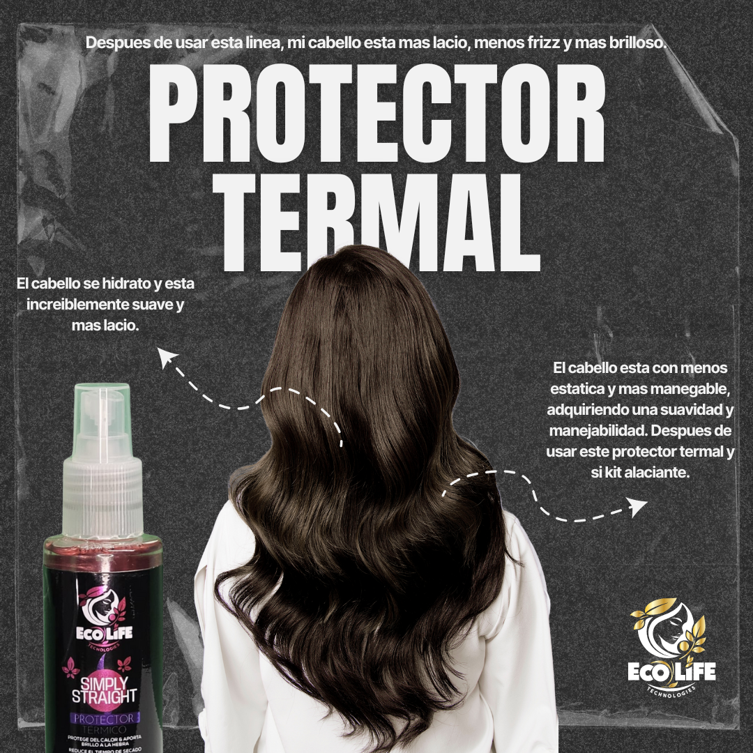 💖 Ecolife Technologies SIMPLY STRAIGHT PROTECTOR TÉRMICO 4oz