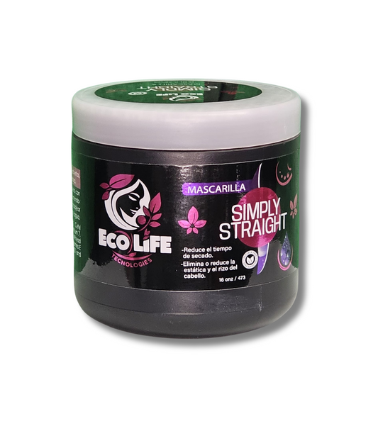 🌸 ECOLIFE TECHNOLOGIES SIMPLY STRAIGHT MASCARILLA 16OZ 🌸