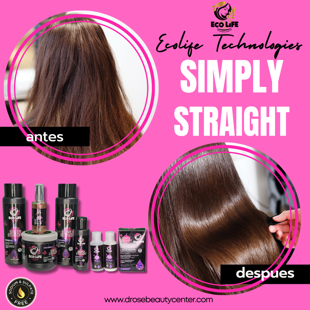 🦋 ECOLIFE TECHNOLOGIES SIMPLY STRAIGHT GOTERO ANTICAÍDA 4OZ