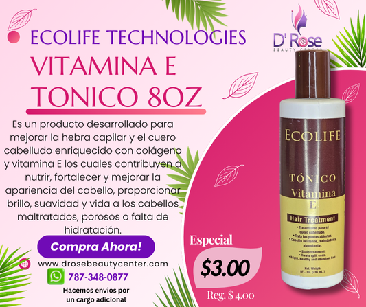 ECOLIFE TECHNOLOGIES TONICO DE VITAMINA E 8OZ EVE8