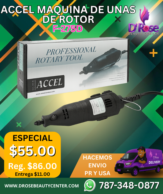 ACCEL Máquina de Uñas de Rotor F-275D
