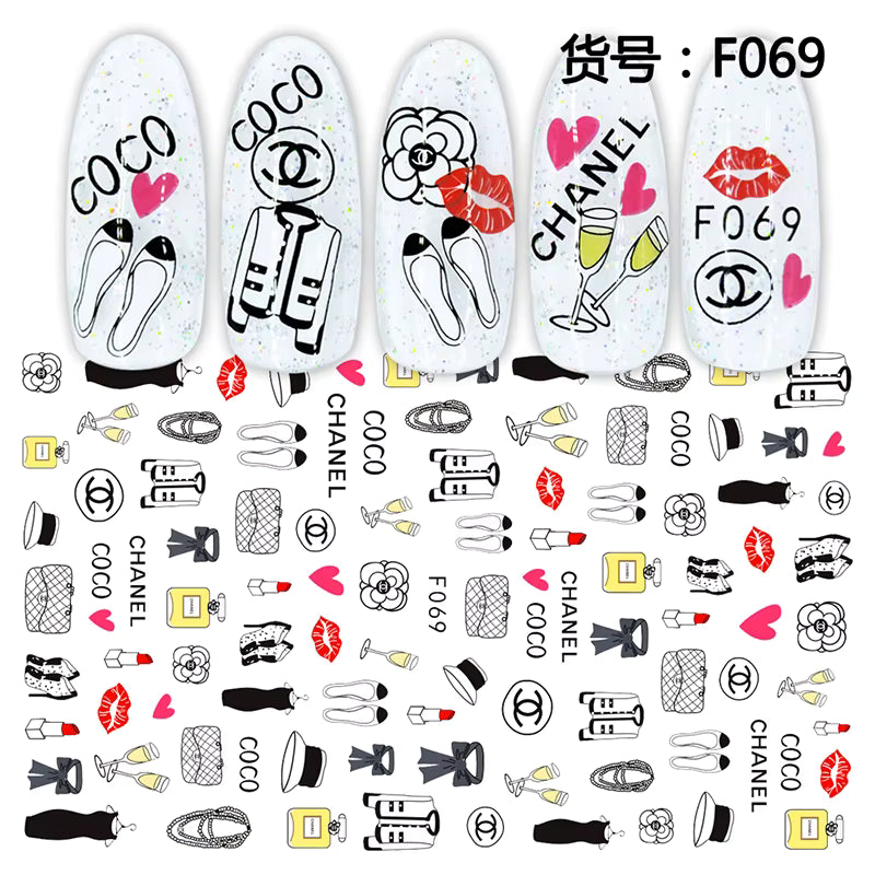 Spiral Nail Stickers F069 – Moda, Perfumes, Bolsos y Accesorios para Uñas