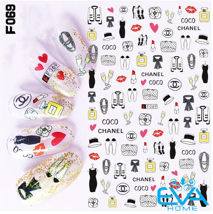 Spiral Nail Stickers F069 – Moda, Perfumes, Bolsos y Accesorios para Uñas