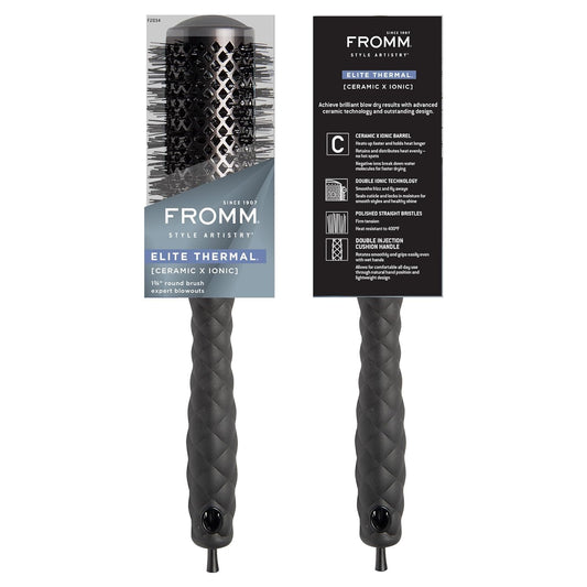 FROMM Elite Thermal Cepillo Térmico Redondo Ceramic X Ionic 1 ¾” F2034 para Blowouts Profesionales