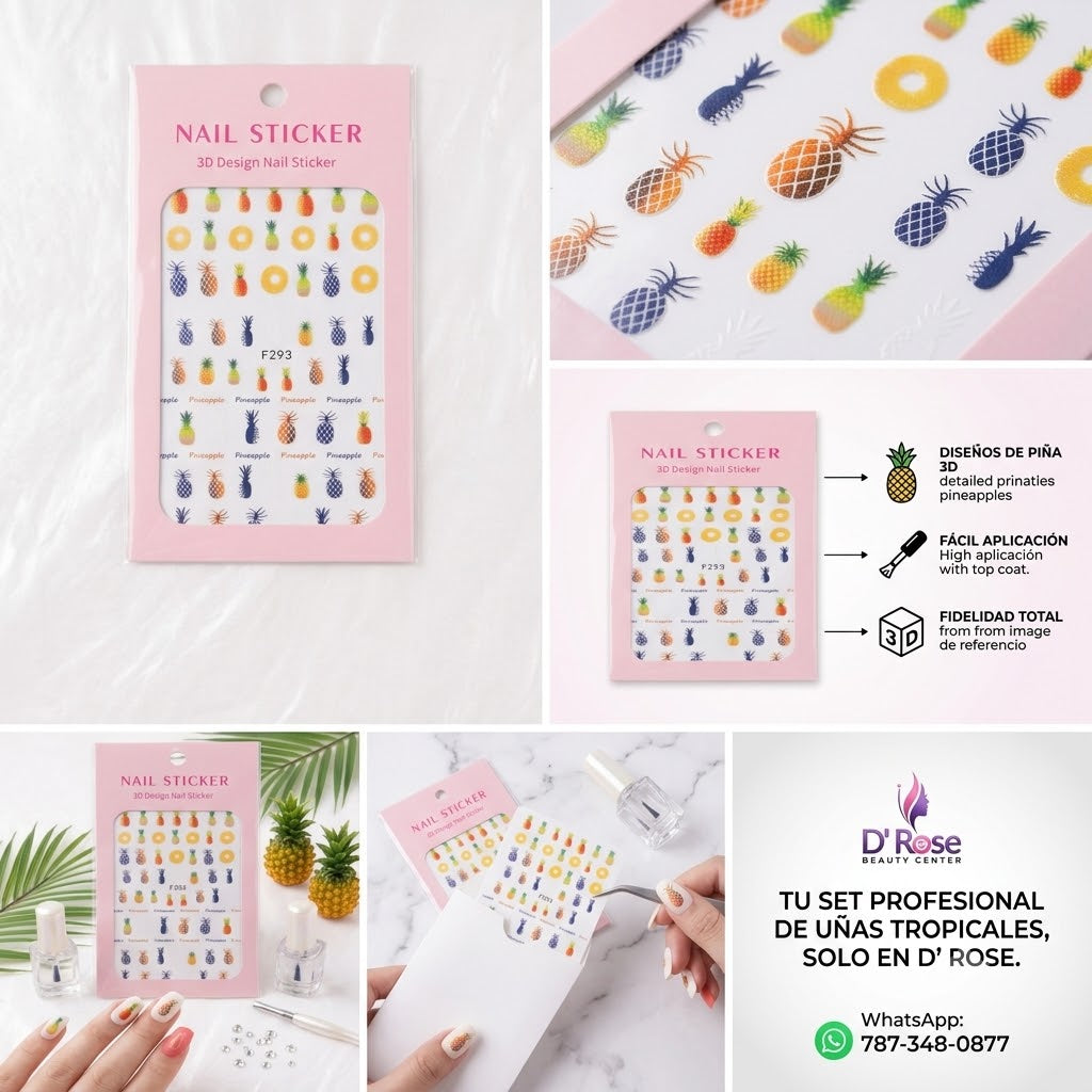 Nail Sticker 3D F293