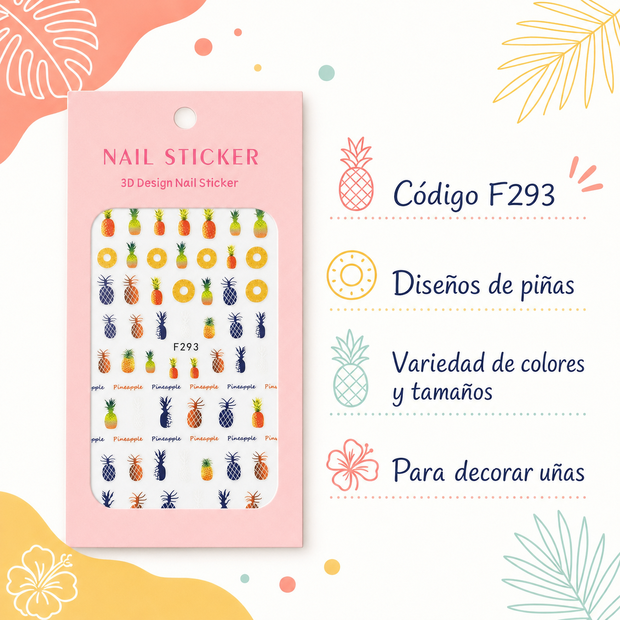 Nail Sticker 3D F293