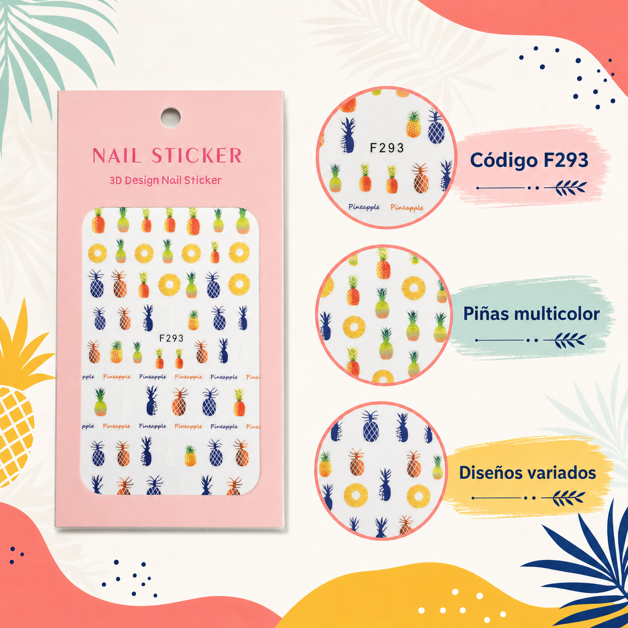 Nail Sticker 3D F293