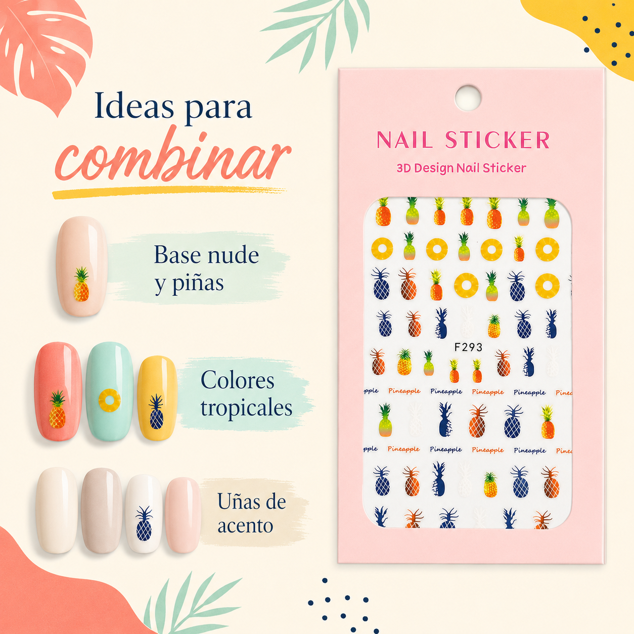 Nail Sticker 3D F293