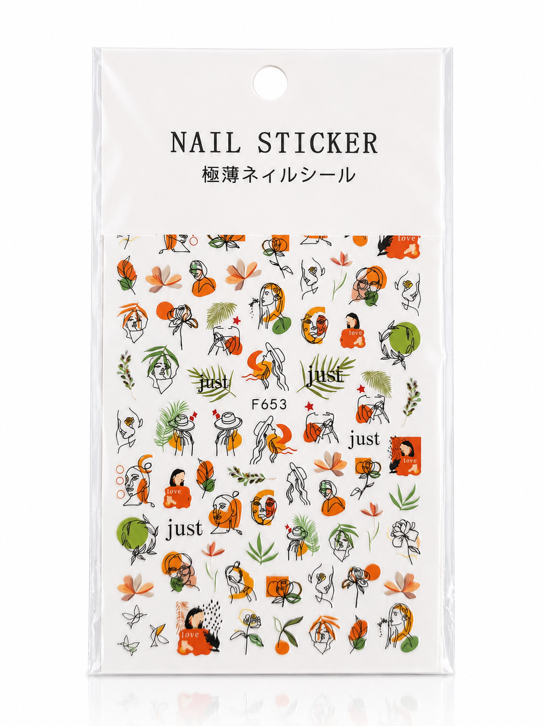 Nail Stickers para Uñas Diseños Abstractos y Botánicos F653