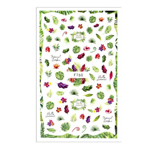 Miss Colour Nail Stickers Tropicales para Uñas F760
