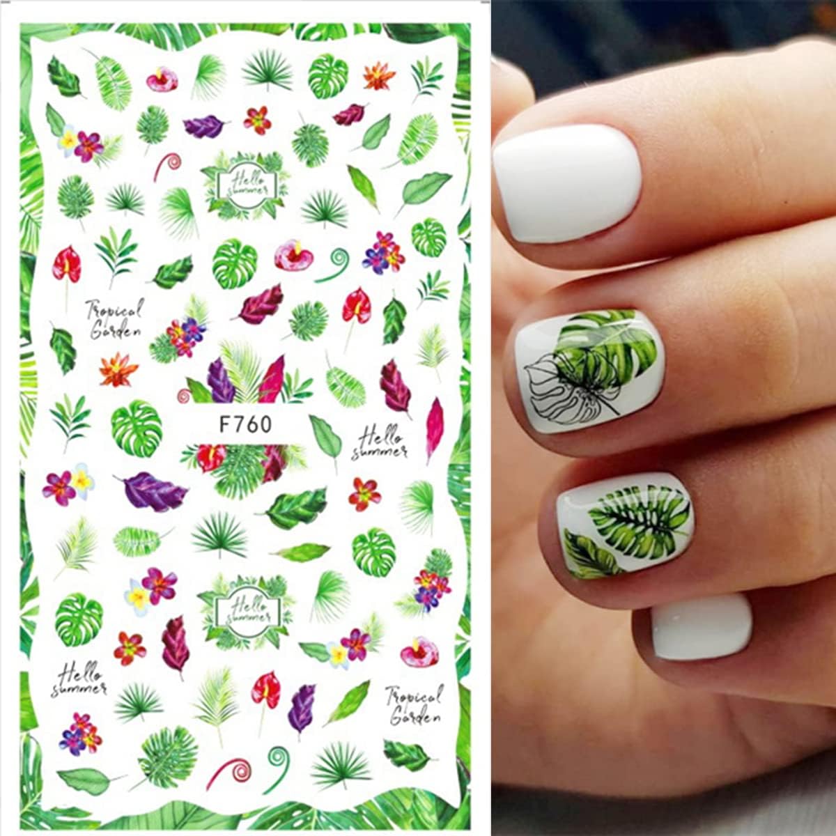 Miss Colour Nail Stickers Tropicales para Uñas F760
