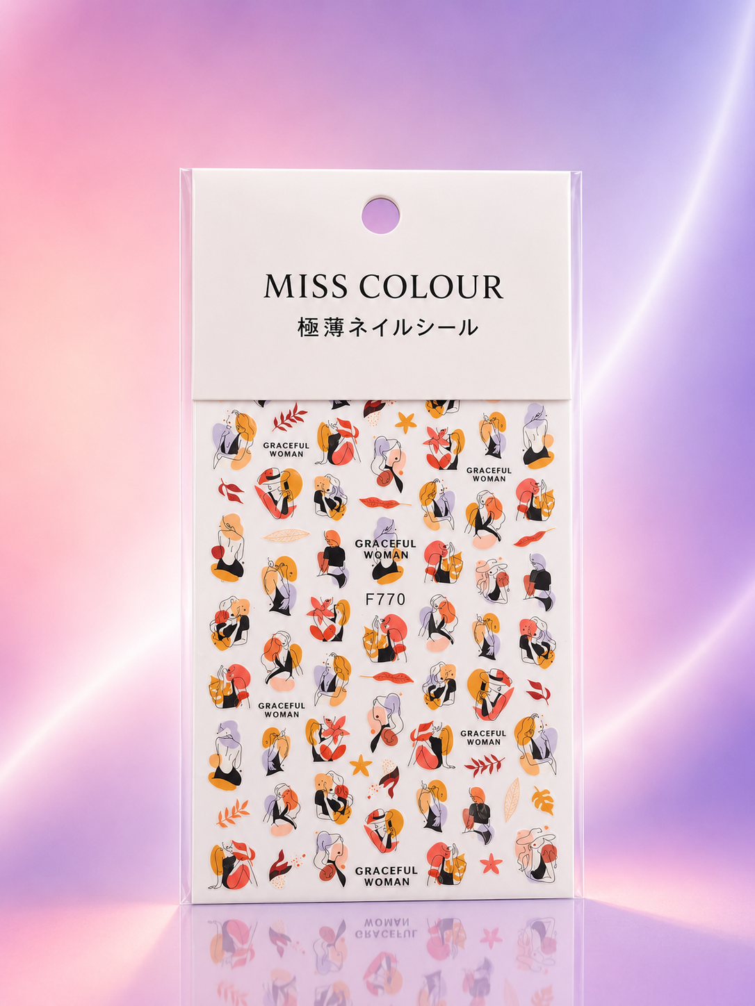 Miss Colour Nail Stickers para Uñas Mujeres Abstractas F770