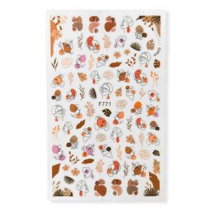 Miss Colour Nail Stickers para Uñas Rostros Abstractos y Diseños Botánicos F771