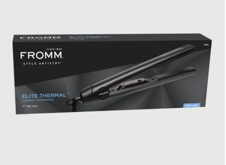 🔥 FROMM Elite Thermal 1” Flat Iron – Plancha Profesional de Cerámica + Turmalina para Alisado, Brillo y Control de Frizz