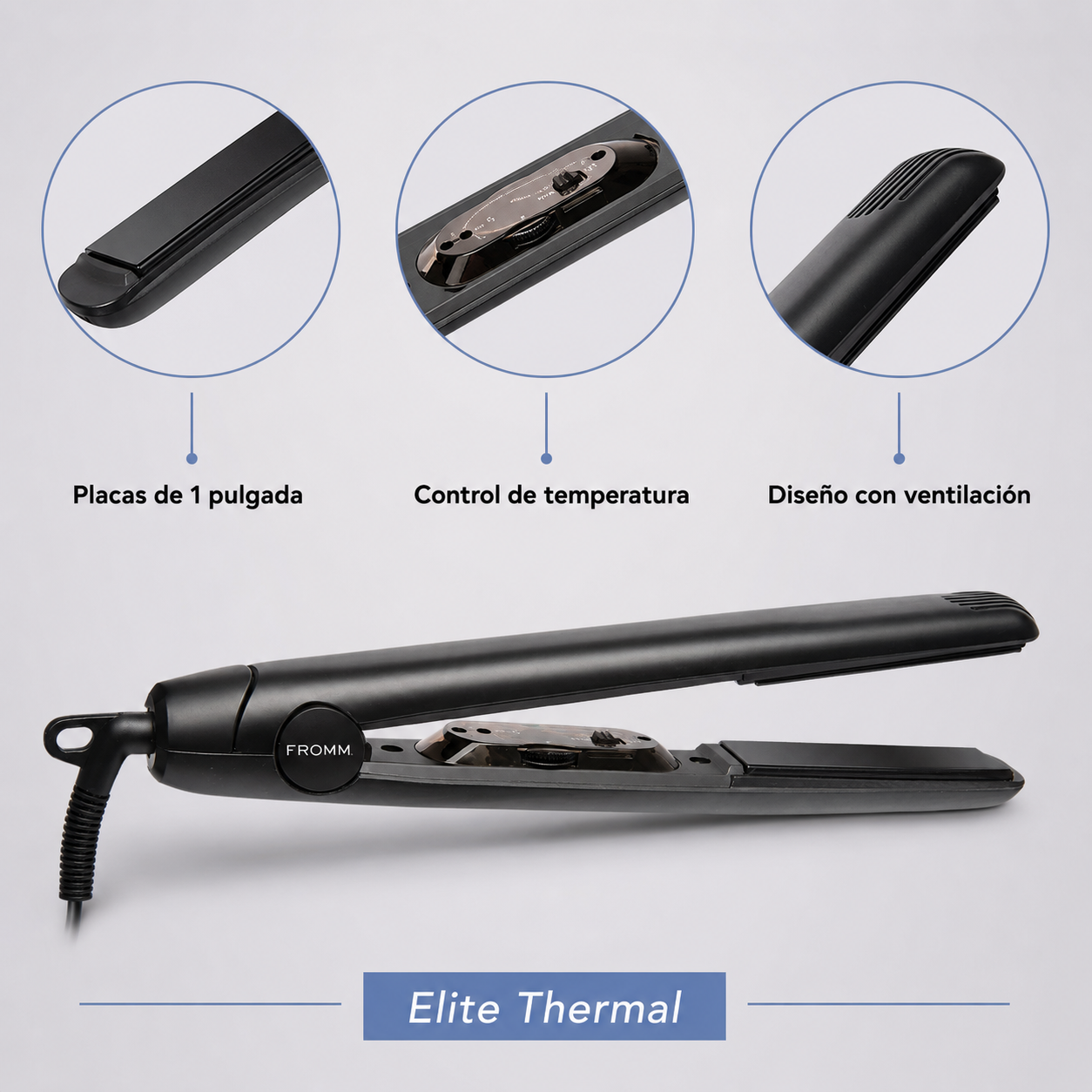 FROMM Elite Thermal Plancha Profesional de 1” Cerámica y Turmalina F8001