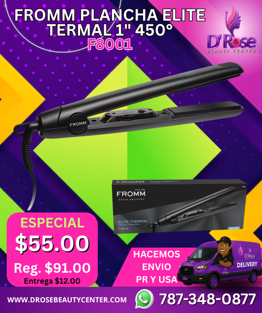 🔥 FROMM Plancha Elite Thermal 1” Cerámica + Turmalina – Brillo y Control Total