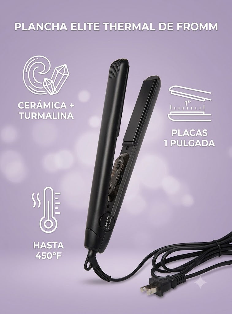 FROMM Elite Thermal Plancha Profesional de 1” Cerámica y Turmalina F8001