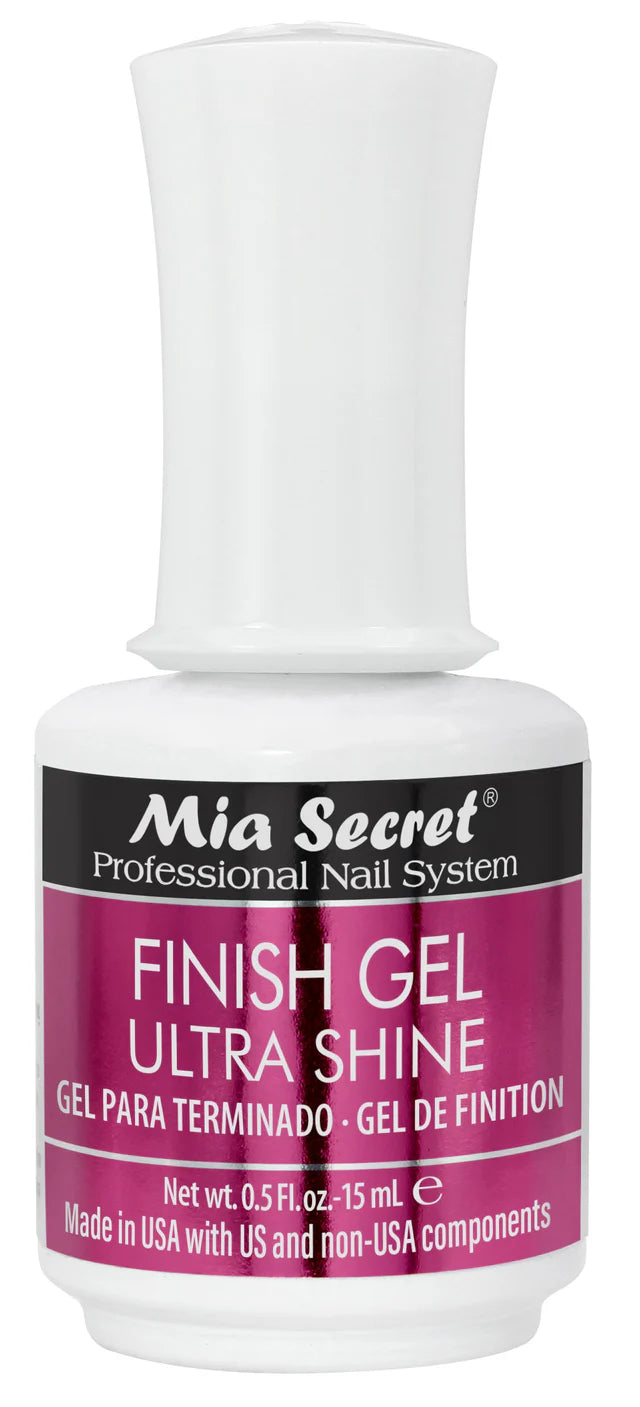 💅✨ Finish Gel Ultra Shine UV Mia Secret 0.5 oz – Brillo Profesional Sin Residuos ✨💅