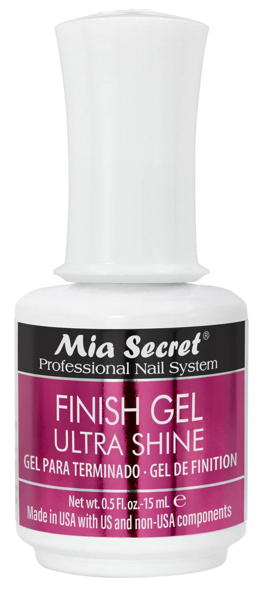💅✨ Finish Gel Ultra Shine UV Mia Secret 0.5 oz – Brillo Profesional Sin Residuos ✨💅