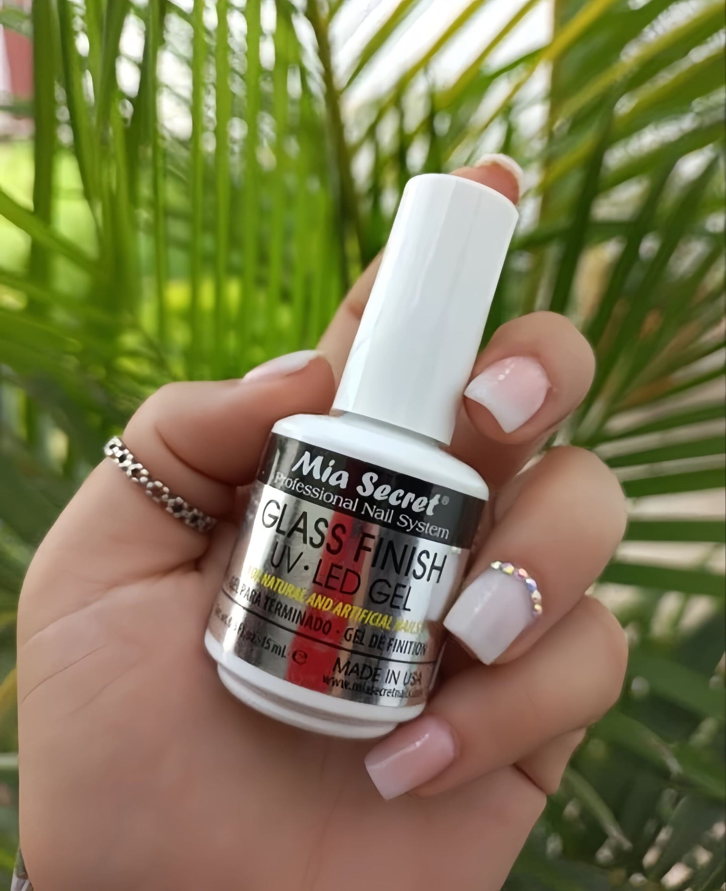 💅✨ Mia Secret® Glass Finish UV-LED Gel 0.5 oz FG-6S — Top Coat Profesional Ultra Brillante para Uñas ✨💅