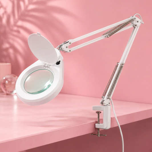 Ikonna Lupa Profesional con Luz LED 5X de Mesa FS-206C