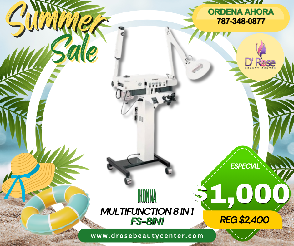 Ikonna Multi Function Steamer 8 in 1 para Estetica FS-8in1